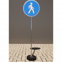 Знак дорожный "Пешеходная дорожка" 4.5.1 типоразмер 40 на стойке с основанием 3кг - fgospostavki.ru - Апрелевка