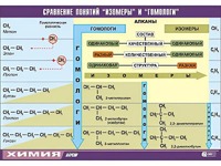 Таблица демонстрационная "Сравнение понятий изомер и гомолог" (винил 100x140) - fgospostavki.ru - Апрелевка