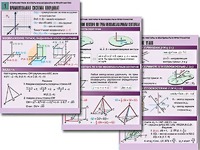 Комплект таблиц по геометрии "Стереометрия. Векторы и координаты в пространстве" (8 таблиц, А1, ламинированные) - fgospostavki.ru - Апрелевка
