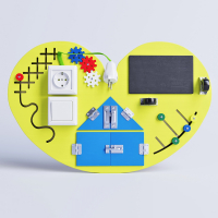 Бизиборд «Большое жёлтое сердце» - fgospostavki.ru - Апрелевка