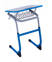 Парта одноместная регулируемая по высоте (наклонная столешница) с антивандальной кромкой - fgospostavki.ru - Апрелевка