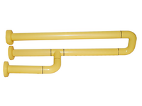 Поручень неоткидной трёхопорный с антибактериальным покрытием (желтый) - fgospostavki.ru - Апрелевка