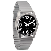 Часы мужские с черным циферблатом на растягивающемся ремешке - fgospostavki.ru - Апрелевка