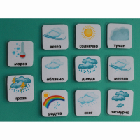 Набор карточек "Погода" (с рисунками) - fgospostavki.ru - Апрелевка