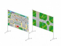 Доска магнитно-маркерная двухсторонняя "Азбука дорожного движения" на стойках (разборная) - fgospostavki.ru - Апрелевка