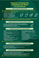 Стенд "Правила выполнения лабораторных работ по биологии" Вариант 1 - fgospostavki.ru - Апрелевка