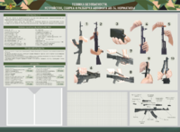 Стенд-уголок маркерный "Техника безопасности. Устройство, сборка и разборка автомата АК-74. Нормативы" - fgospostavki.ru - Апрелевка