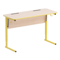 Стол ученический двухместный с наклоном столешницы (0-24°) на прямоугольной трубе - fgospostavki.ru - Апрелевка