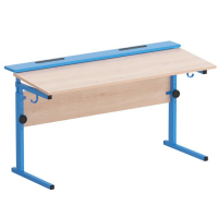 Стол ученический двухместный с наклоном столешницы (0-15°) на прямоугольной трубе - fgospostavki.ru - Апрелевка