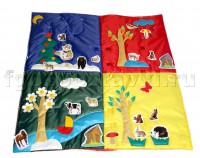 Дидактический коврик "Времена года" с дополнительными аппликациями животных - fgospostavki.ru - Апрелевка