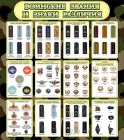 Стенд "Воинские звания и знаки различия" - fgospostavki.ru - Апрелевка