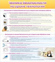 Стенд "Техника безопасности на уроке технологии" - fgospostavki.ru - Апрелевка