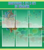 Стенд "Подготовка к ЕГЭ и ОГЭ по биологии" Вариант 1 - fgospostavki.ru - Апрелевка