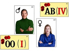 Модель-аппликация "Генетика групп крови" (ламинированная) - fgospostavki.ru - Апрелевка