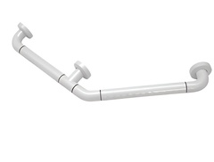 Поручень угловой трехопорный с антибактериальным покрытием (белая) - fgospostavki.ru - Апрелевка