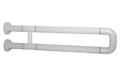 Поручень неоткидной двухопорный с антибактериальным покрытием (белый) - fgospostavki.ru - Апрелевка