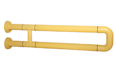 Поручень неоткидной двухопорный с антибактериальным покрытием (желтый) - fgospostavki.ru - Апрелевка