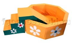 Сухой бассейн "Ромашка" восьмигранный со ступенькой - fgospostavki.ru - Апрелевка