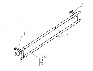 Станок хореографический пристенный (1,5 метра, двухрядный) - fgospostavki.ru - Апрелевка