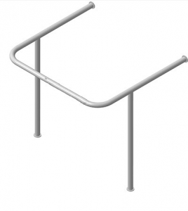 Поручень для раковины, опорой к стене (750 x 550 x 750 миллиметров) - fgospostavki.ru - Апрелевка