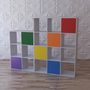 Стеллаж для игрушек и книг "Яркие акценты" - fgospostavki.ru - Апрелевка