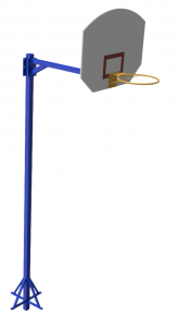 Стойка баскетбольная уличная с регулировкой положения щита - fgospostavki.ru - Апрелевка