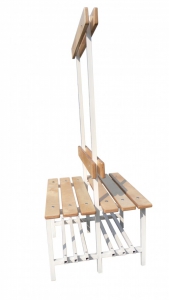 Скамья для раздевалок двухсторонняя с вешалкой - fgospostavki.ru - Апрелевка