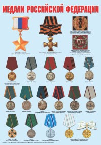 Комплект плакатов "Ордена и медали Российской Федерации" - fgospostavki.ru - Апрелевка