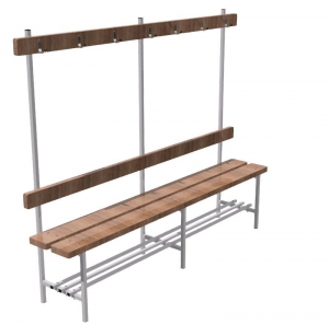 Скамья для раздевалок односторонняя с вешалкой (2,5 метра) - fgospostavki.ru - Апрелевка