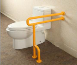 Поручень для унитаза с боковой опорой "Антибак" 700 х 600 х 120 миллиметров - fgospostavki.ru - Апрелевка