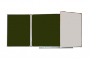 Доска аудиторная трехэлементная магнитная комбинированная эмалированная (3000*1000) - fgospostavki.ru - Апрелевка