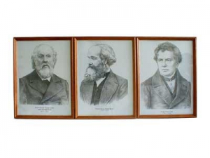 Портреты выдающихся физиков (деревянная рамка, под стеклом) - fgospostavki.ru - Апрелевка