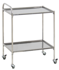 Столик процедурный передвижной с двумя полками из нержавеющей стали - fgospostavki.ru - Апрелевка