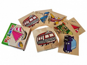 Набор кубиков "Сложи рисунок: транспорт" - fgospostavki.ru - Апрелевка