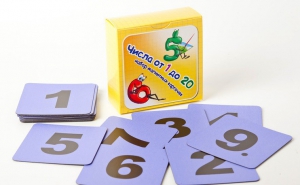 Набор магнитных карточек "Числа от 1 до 20" (фон фиолетовый) - fgospostavki.ru - Апрелевка