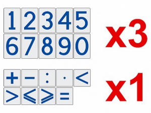 Комплект магнитов (демонстрационных) для школьной доски "Цифры и знаки" - fgospostavki.ru - Апрелевка