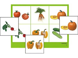 Логопедическое лото "Овощи" (4 планшета, 24 карточки, цветное, ламинированное) - fgospostavki.ru - Апрелевка