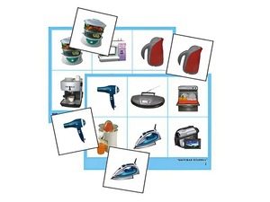 Логопедическое лото "Бытовая техника" (4 планшета, 24 карточки, цветное, ламинированное) - fgospostavki.ru - Апрелевка