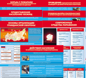 Комплект таблиц "Основы гражданской обороны (МЧС РФ)" 13 штук. - fgospostavki.ru - Апрелевка