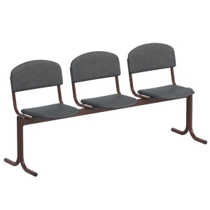 Блок стульев 3-х местный с не откидывающимися сидениями (ткань) - fgospostavki.ru - Апрелевка