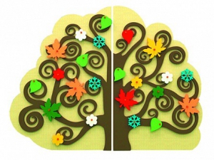 Сенсомоторное декоративно-развивающее панно "Времена года" - fgospostavki.ru - Апрелевка