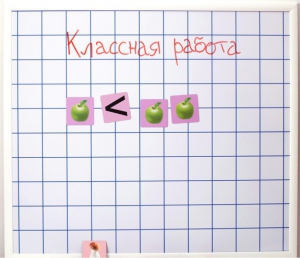 Магнитно-маркерная доска "Клетка" (86 см х 75 см) - fgospostavki.ru - Апрелевка