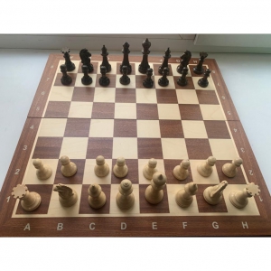 Шахматные фигуры Стаунтон Премиум № 5 со складной турнирной доской - fgospostavki.ru - Апрелевка