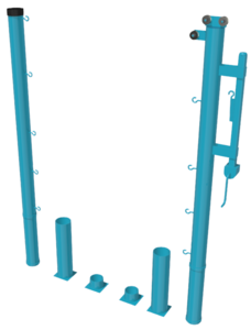 Стойки для большого тенниса с механизмом натяжения со стаканами - fgospostavki.ru - Апрелевка