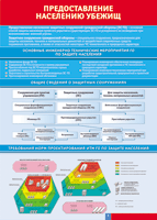 Таблица "Предоставление населению убежищ" (100х140 сантиметров, винил) - fgospostavki.ru - Апрелевка