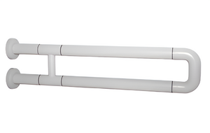 Поручень неоткидной двухопорный с антибактериальным покрытием (белый) - fgospostavki.ru - Апрелевка