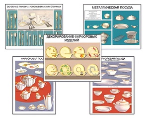 Плакаты ПРОФТЕХ "Виды посуды" (15 пл, винил, 70х100) - fgospostavki.ru - Апрелевка