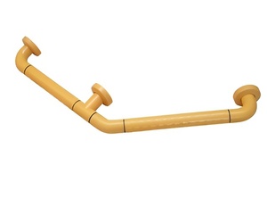 Поручень угловой трехопорный с антибактериальным покрытием (желтый) - fgospostavki.ru - Апрелевка