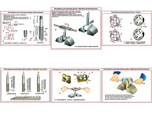 Плакаты ПРОФТЕХ "Инструменты для нарезания резьбы" (6 пл, винил, 70х100) - fgospostavki.ru - Апрелевка