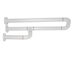 Поручень неоткидной трёхопорный с антибактериальным покрытием (белый) - fgospostavki.ru - Апрелевка